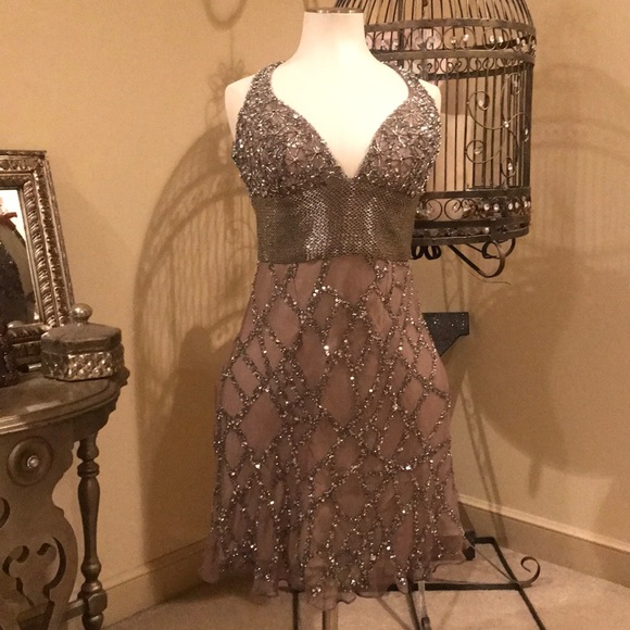 Gorgeous Hand Beaded Scala Cocktail Dress - Picture 1 of 6